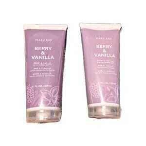 Mary Kay Cosmetics Berry And Vanilla Shower Gel And Body Lotion 6.7 Ounces NEW